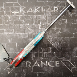 Honeycomb -006- Bleu Blanc Rouge Couteau de Chasse KAKLAR Ad Unum