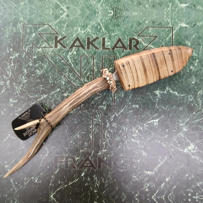 Manche en bois de chevreuil 073-Couteau  de chasse KAKLAR