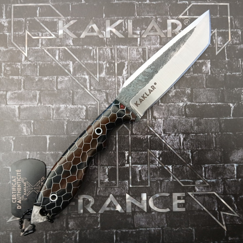 Honeycomb -008- Rose et Noir Couteau de Chasse KAKLAR Ad Unum