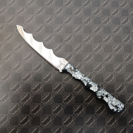 Manche feuilles d'argent - Couteau Prestige lisse KAKLAR
