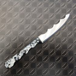 Manche feuilles d'argent - Couteau Prestige lisse KAKLAR