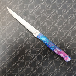 [Vendu] Résine - Bleu et rose  - Couteaux de luxe à crans KAKLAR
