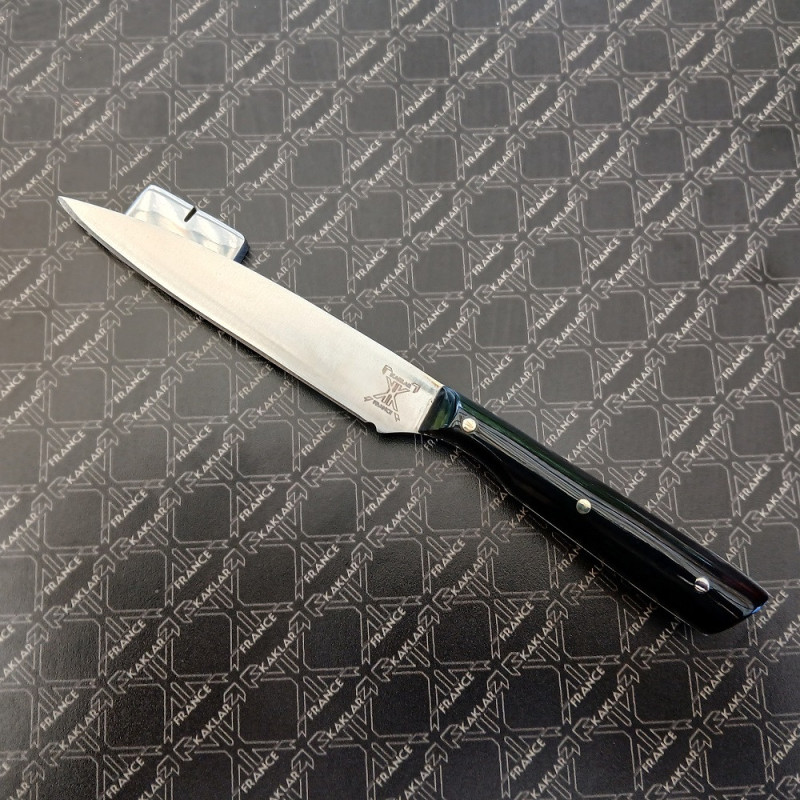 [vendu] Manche en corne de zébu - Couteau Prestige lisse KAKLAR