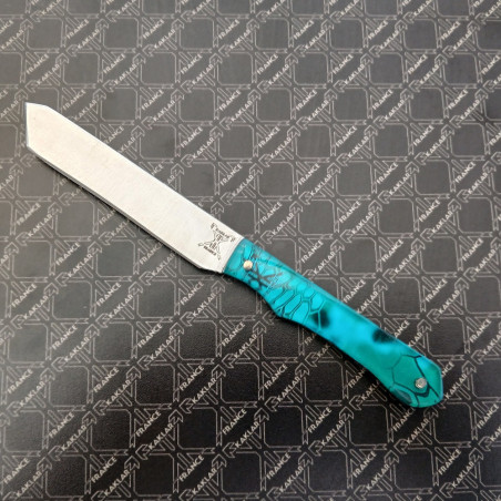 Manche bleu camouflage serpent - Couteau Prestige lisse KAKLAR