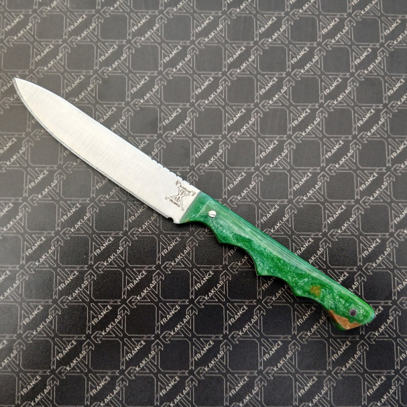 Manche vert - Couteau Prestige lisse KAKLAR
