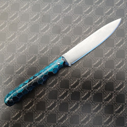 [VENDU] Manche en nid d'abeille bleu - Couteau Prestige lisse KAKLAR