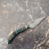[vendu] Acier VG10 et Manche en loupe d'érable stabilisé bleu-039- Couteau fer de lance KAKLAR