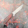 Manche en résine rouge et noir étui en Kydex carbone et clip de ceinture 033-Couteau Tactique de combat KAKLAR