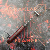 Manche en résine rouge et noir étui en Kydex carbone et clip de ceinture 033-Couteau Tactique de combat KAKLAR