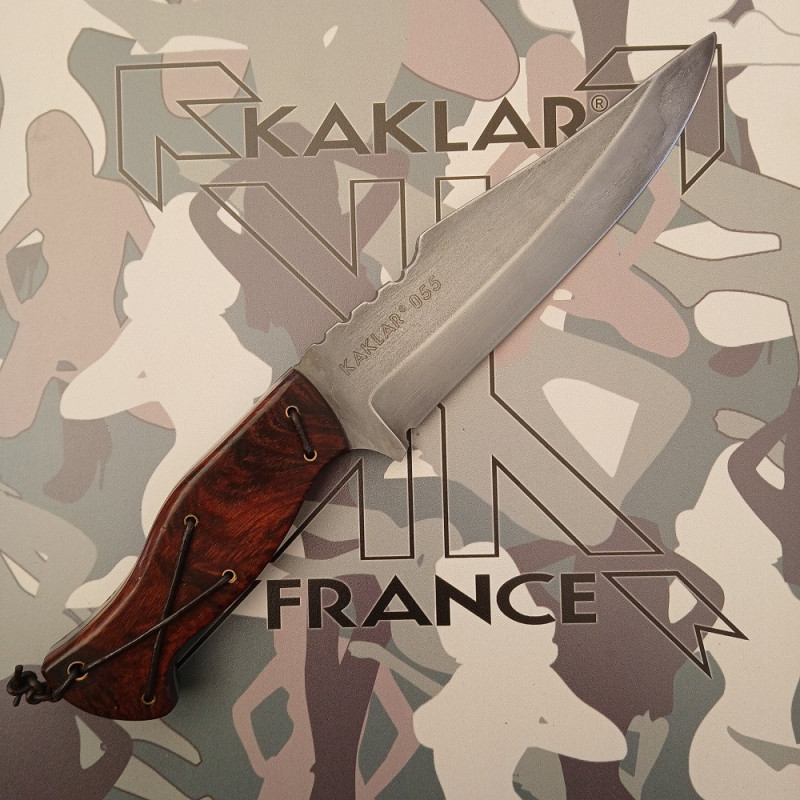 Manche en bois de fer-055-Couteau BRUT de chasse KAKLAR