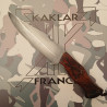 Manche en bois de fer-055-Couteau BRUT de chasse KAKLAR