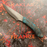 Manche en bois précieux ronce d'érable stabilisée-035-Couteau Tactique de combat KAKLAR