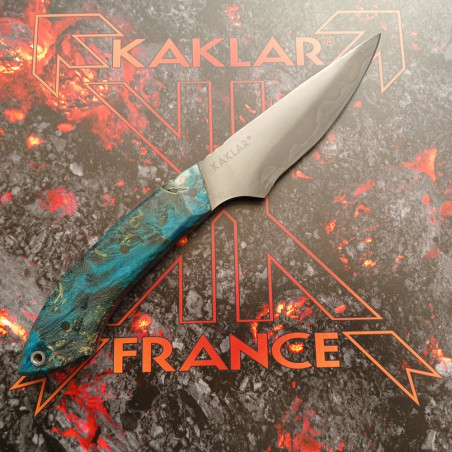 Manche en bois précieux ronce d'érable stabilisée-035-Couteau Tactique de combat KAKLAR