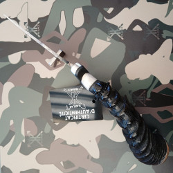 Manche en os et corne de Springbock -063- Couteau BRUT de chasse KAKLAR