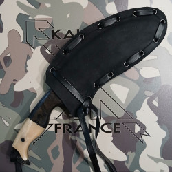 Manche en os et corne de buffle-056 Couteau BRUT de chasse KAKLAR