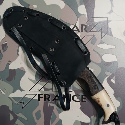 Manche en os et corne de buffle-056 Couteau BRUT de chasse KAKLAR