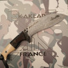Manche en os et corne de buffle-056 Couteau BRUT de chasse KAKLAR