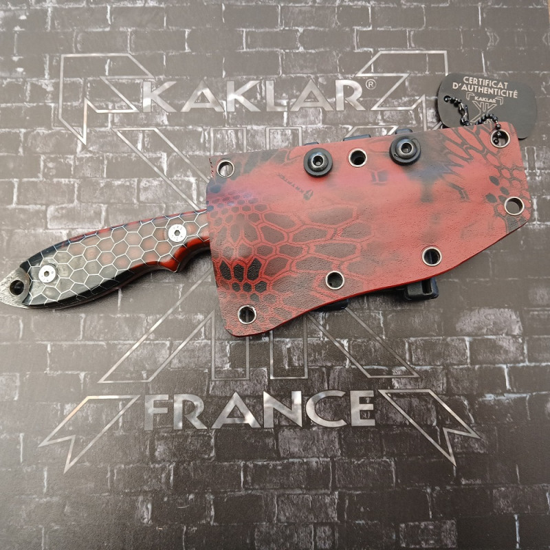 [vendu] Honeycomb -001- Rouge & Noir Couteau de Chasse KAKLAR Ad Unum