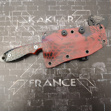 [vendu] Honeycomb -001- Rouge & Noir Couteau de Chasse KAKLAR Ad Unum
