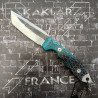Honeycomb -002- Bleu & Noir Couteau de Chasse KAKLAR Ad Unum