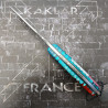 Honeycomb -003- Bleu Blanc Rouge Couteau de Chasse KAKLAR Ad Unum