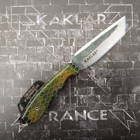 Honeycomb -004- Vert Jaune Noir Couteau de Chasse KAKLAR Ad Unum
