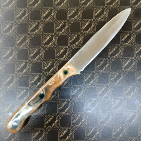 Résine orange marbrée- Couteau Prestige lisse KAKLAR